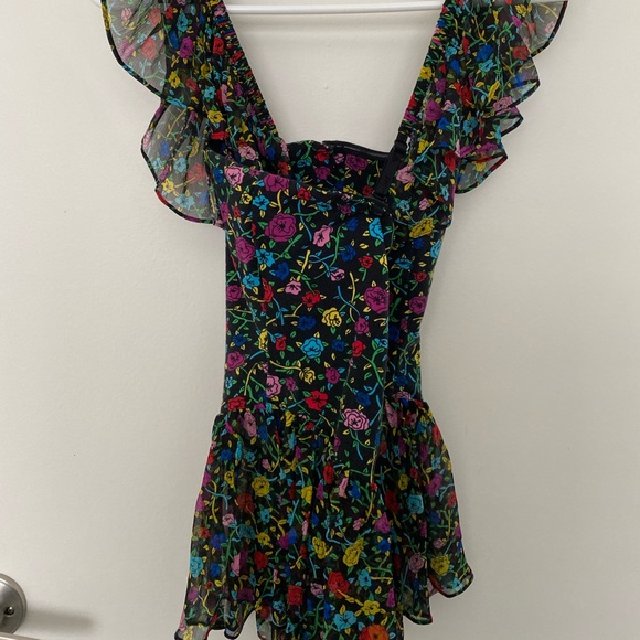 Peplum floral vintage Betsey Johnson top - Picture 2 of 3